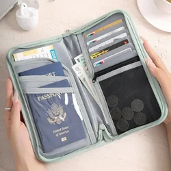Large Capacity Travel Bag Wallet Handheld Cards Passport Bags Travel Organizer RFID Blocking Credit ID Cards Money Holder Bags