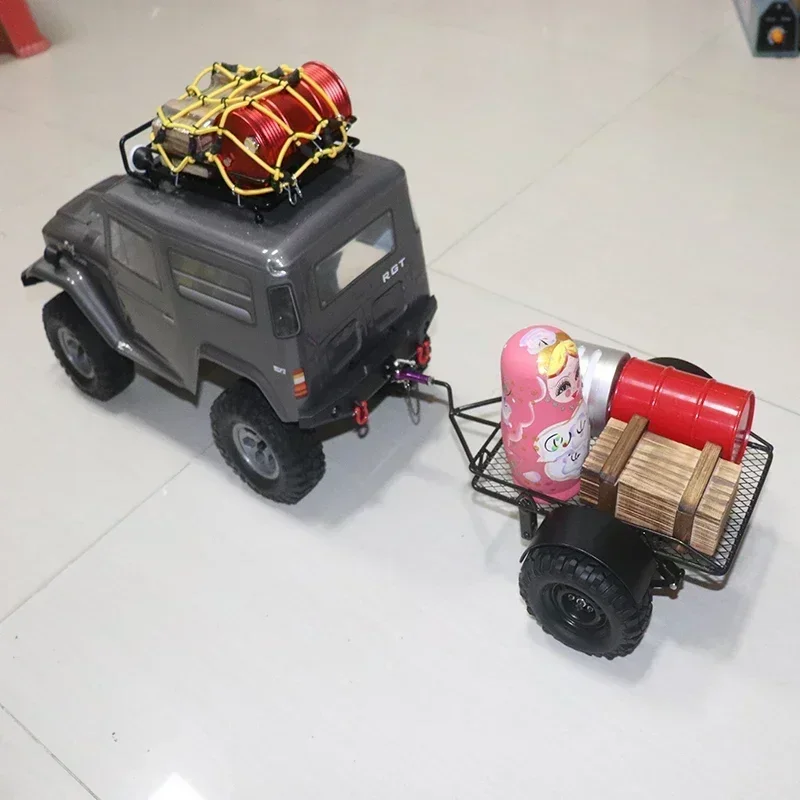 Simulazione del telaio della tramoggia del rimorchio RC in metallo per 1/10 Rock Crawler Truck Trail Trxs TRX-4 TRX4 Axial SCX10 RC4WD D90 CC01