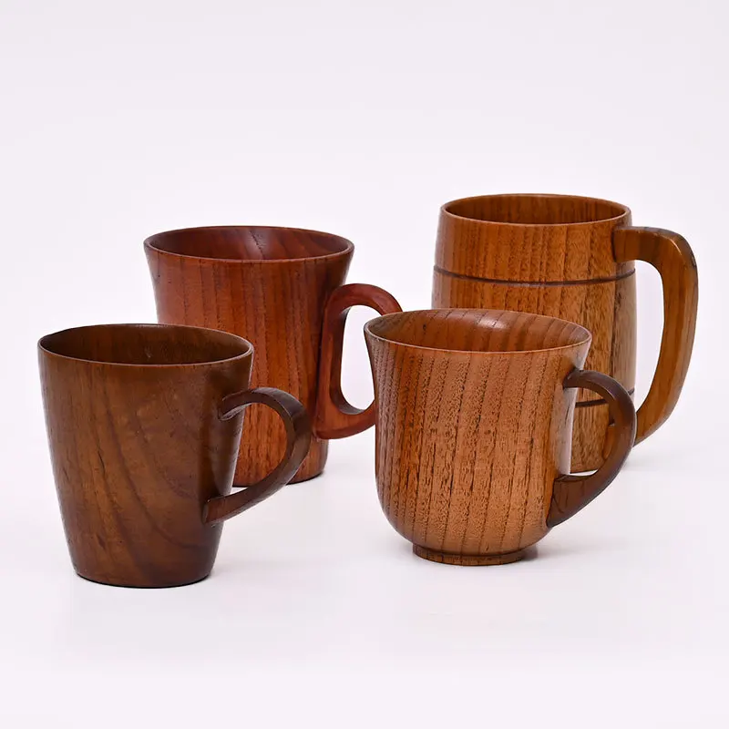 Origin Creative Wooden Cup Wooden round Water Cup Universal Insulation Large Capacity Cup Quantity Discount