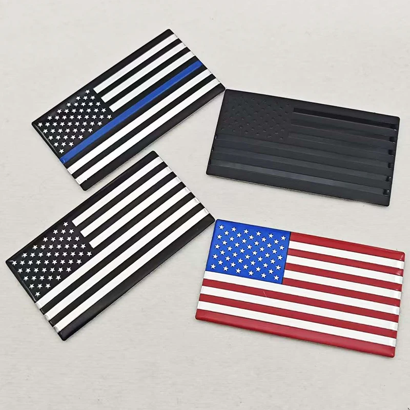 

American Flag Aluminum Car Sticker Motorcycle Badge Auto Accessory Durable Auto Decal Universal Car Sticker Accessories