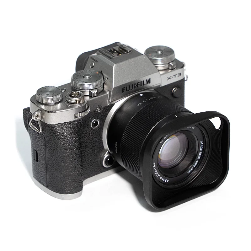 Lente de baioneta de plástico rígido SLA, Capa quadrada para Viltrox, 3D Print, 40mm, F2.5, 56mm, F1.7, 20mm, F2.8