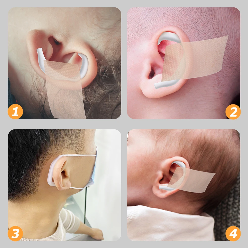 Soporte de auriculares para bebé, Corrector ortopédico externo de silicona para el cuidado del oído, 5 pares