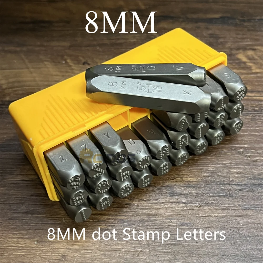 German Style Letters 8MM Dot stamps,RCIDOS Steel word punch stamp/matrix stamp letters, A-Z & 27pcs /box