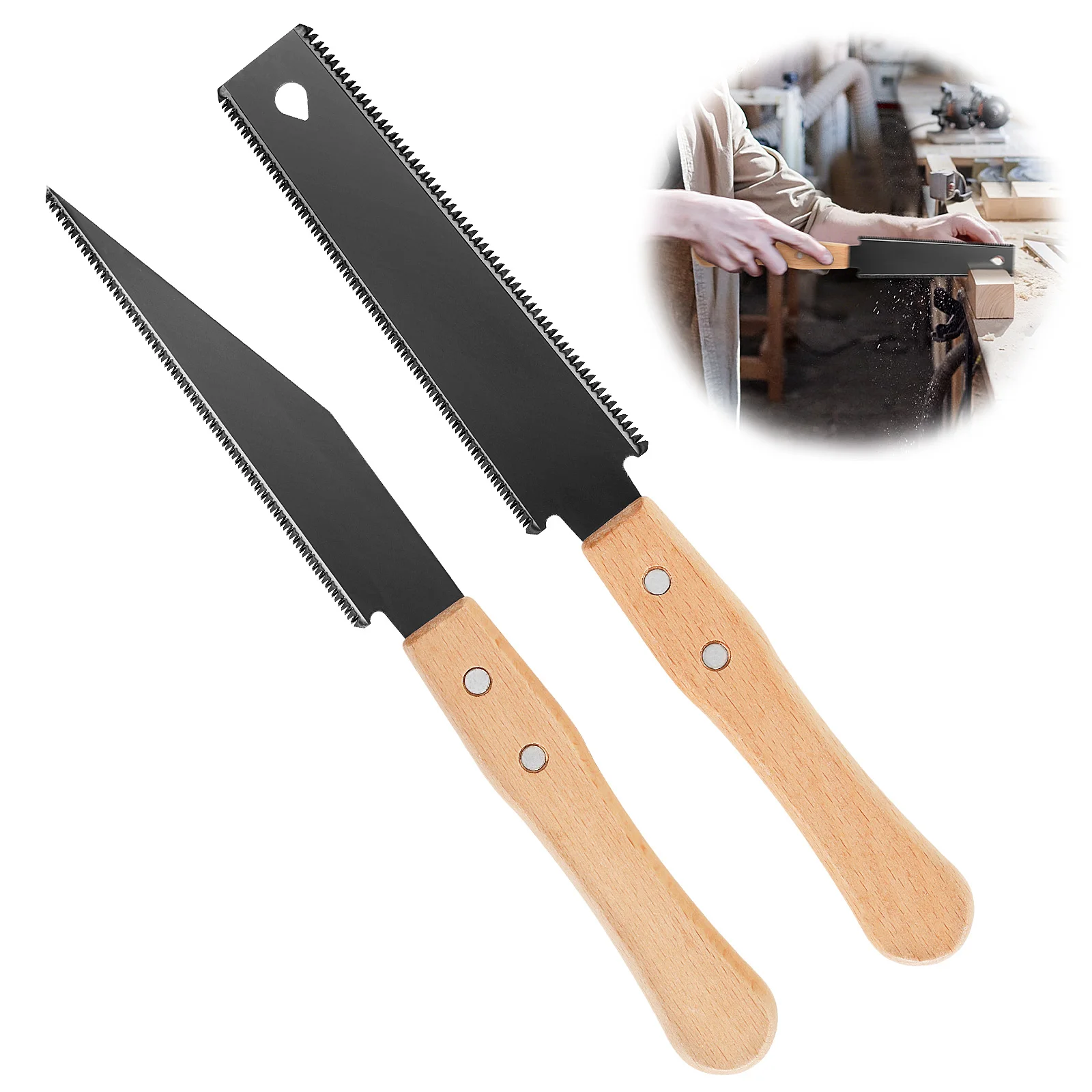 1/2 قطعة منشار قطع الخشب اليد SK5 الصلب النجارة مناشير يدوية واحدة/مزدوجة الوجهين غرامة الأسنان منشار الخشب لأدوات النجارة اليدوية