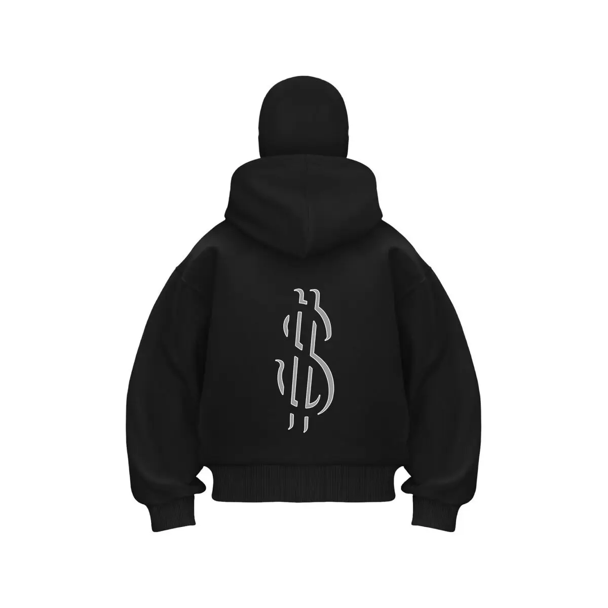 

Мужская Балаклава с двойным капюшоном и рисунком доллара, зимняя теплая толстовка с капюшоном на молнии