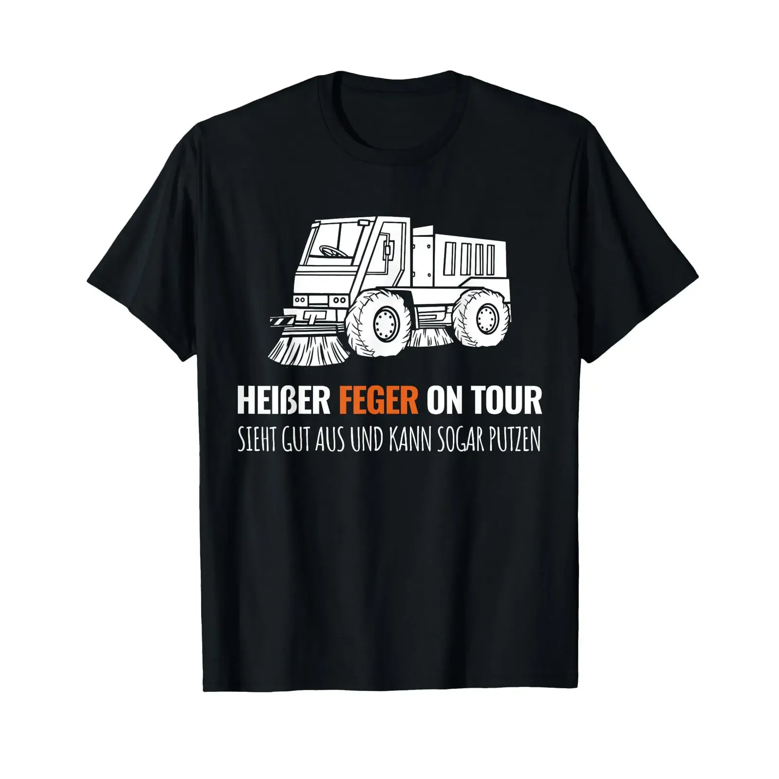 Sweeper street garbage collector cleaner humor fun T shirt vintage Washed Slightly Stretched Versatile Soft homme streetwear