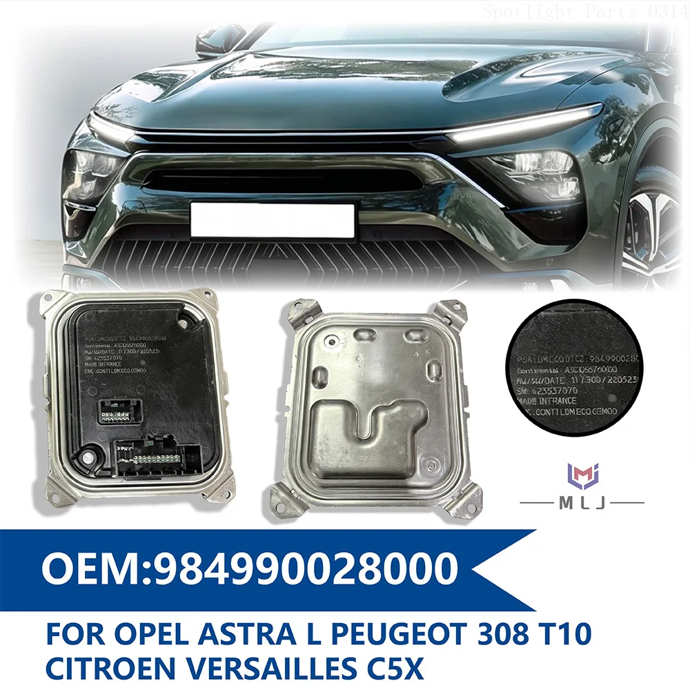 

OE 983393768002 For Peugeot 308 (T9) 2013-2021 Headlight DRL Ballast Unit Daytime Running Light Module Angel Eye Car Accessories