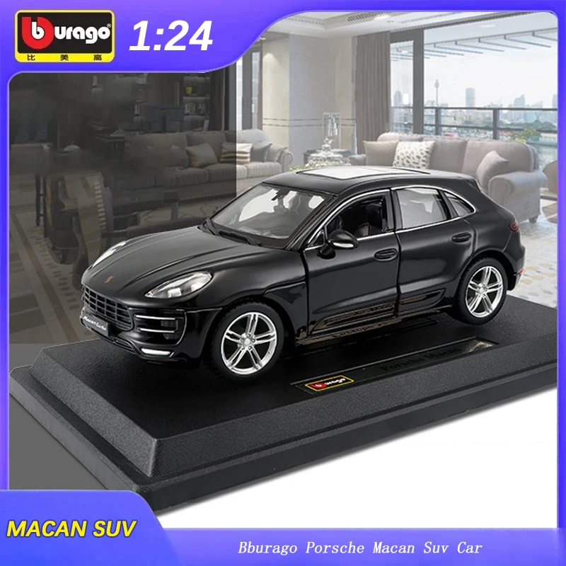 

1:24 Bburago Porsche Macan Suv Car Diecast Model Licensed Version Off-Road Alloy Luxury Vehicle Toys Collection Ornaments Gift