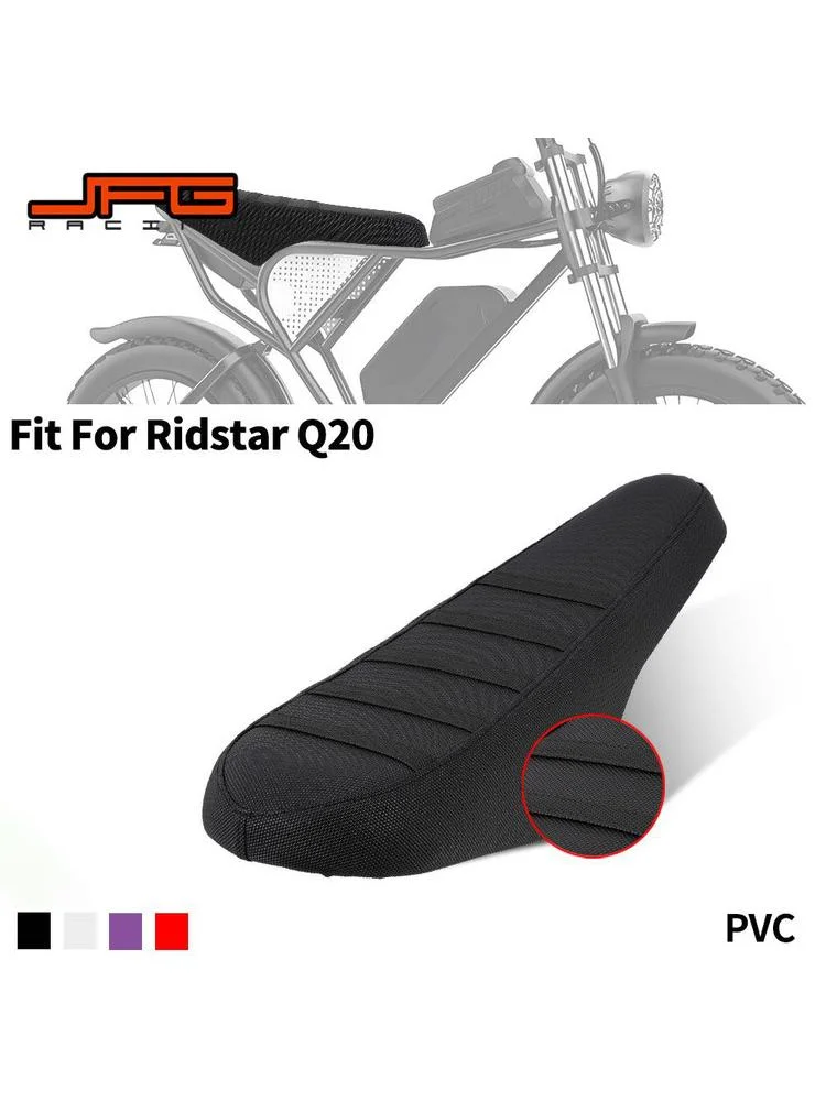 AliExpress JFGRACING Motorcycle Seat Cover Waterproof Non-slip Particles Design PVC For Ridstar Q20 Electric Bike E-bike Scooter Bicycle Accessories