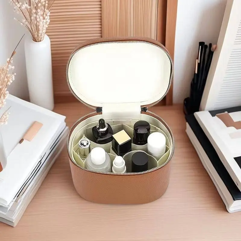 Bolsa de Maquillaje Portátil de Cuero PU, Separ de Viaje, Estilo Nuevo, ular para Viajes de Negocios, Bolsa de n...