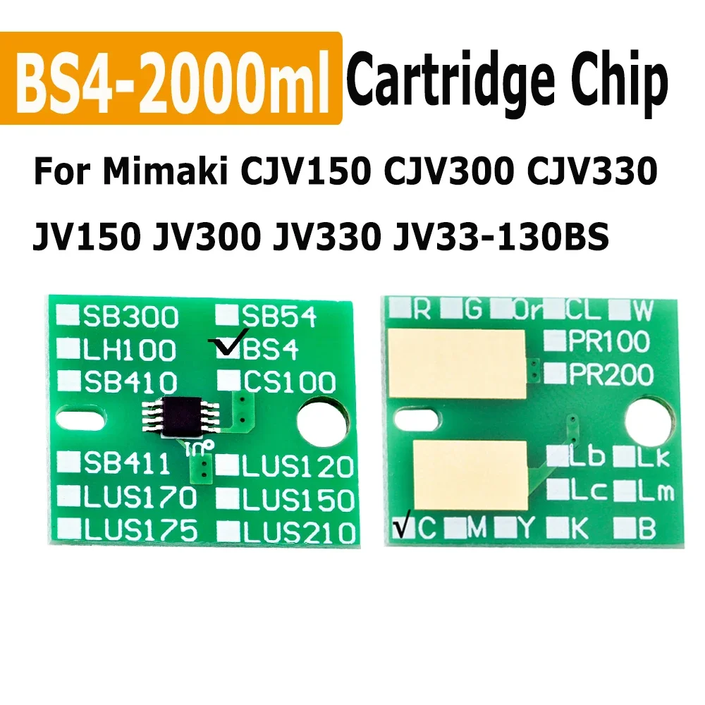 BS4 Cartridge Chip IC Chip For Mimaki CJV300 CJV330 CJV150 JV150 JV300 JV330 JV300 JV150-160 Printer 2000ml