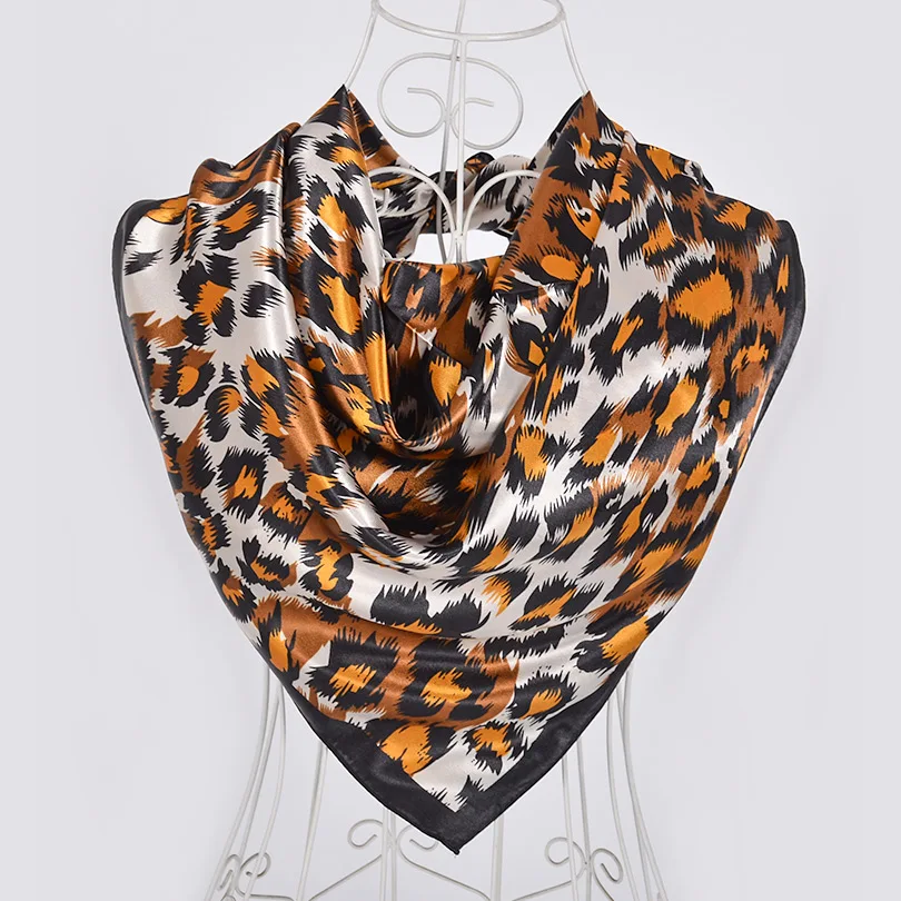 Beige Yellow Silk Scarf 2015 New Design Ladies Large Square Sation Scarves Printed Spring Autumn Female Paisley Scarves Wraps