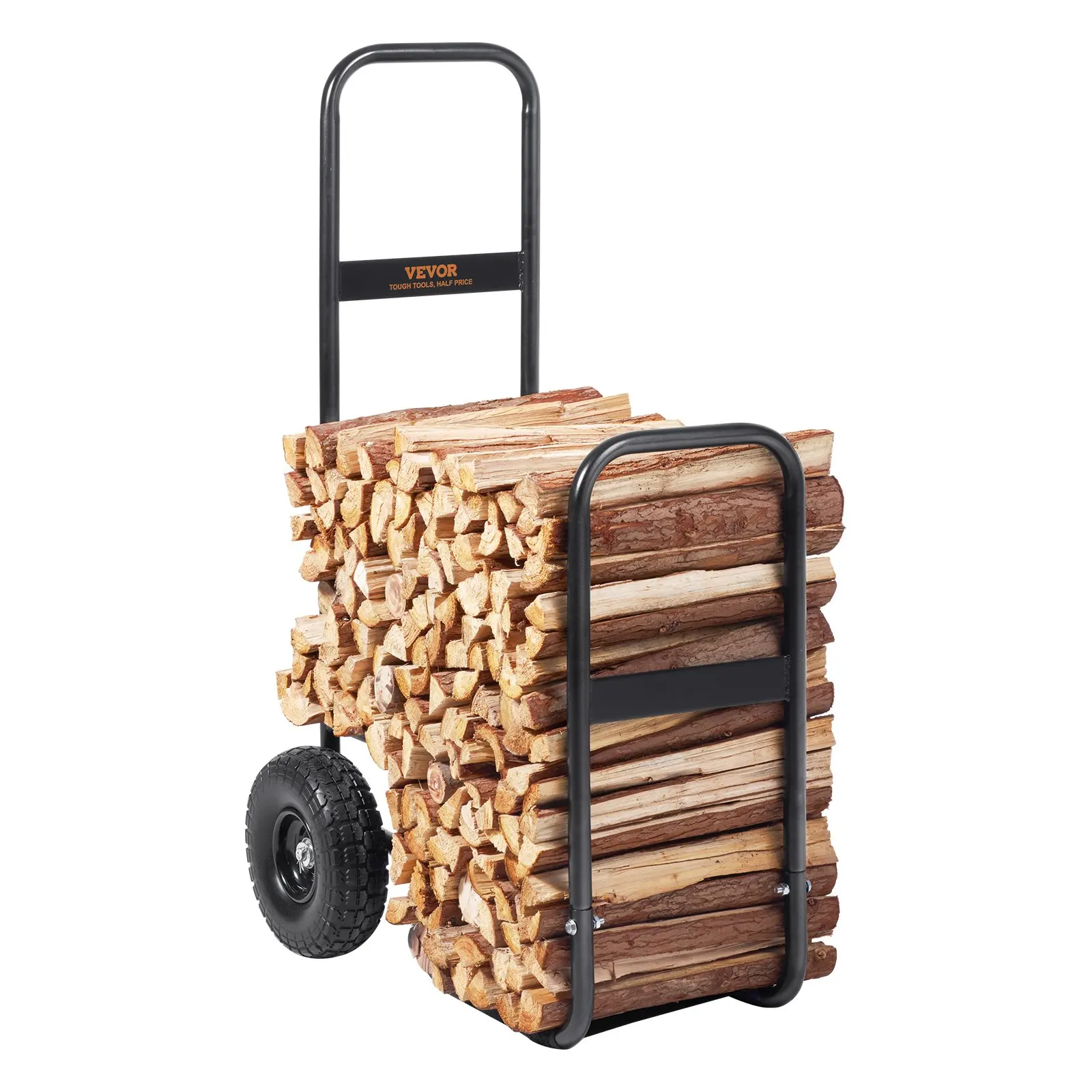 

Firewood Log Cart, 250 Lbs Capacity, Outdoor And Indoor Wood Rack Storage Mover With PU Wheels Waterproof Cloth, Heavy Duty