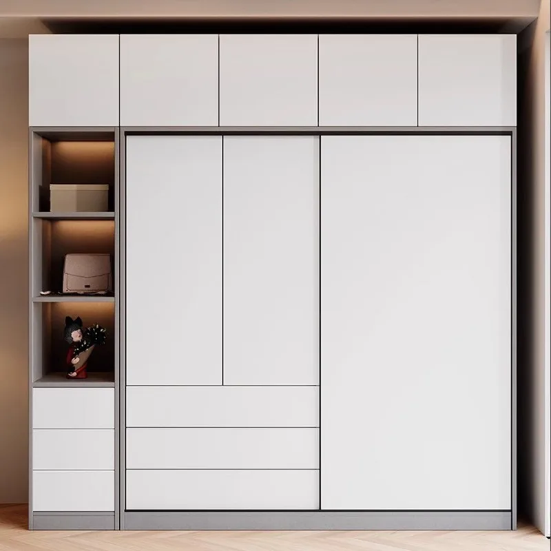 

White Bedroom Wardrobes Crafts Drawer Handles Sliding Doors Wardrobes Display Cabinet Muebles Para Dormitorio House Accessories
