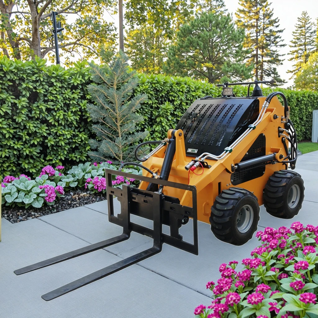 حار بيع Euro5 ديزل محرك صغير زلق توجيه محمل مضخة حفار لودر للمنزل حديقة استخدام المسار الزاحف محمل #1