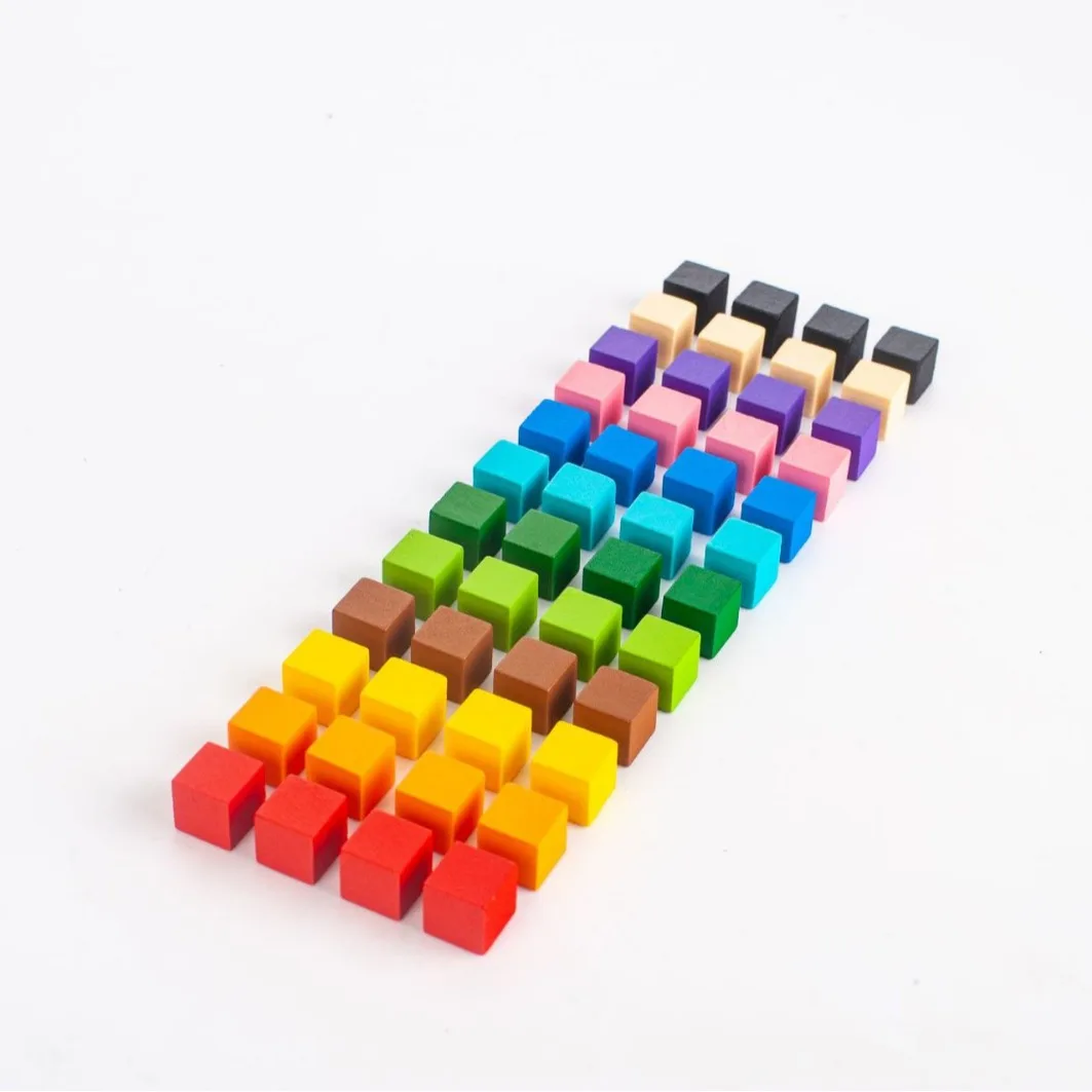 

500pcs/set 10mm Blank Wood Dice With Right Corner For Game Cube Accessories