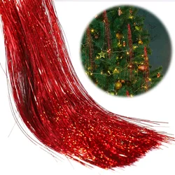 3000 Strands Christmas Icicles Iridescent Tinsel Foil Fringe Garland For Xmas Tree Decorations Party Supplies Holiday Decor