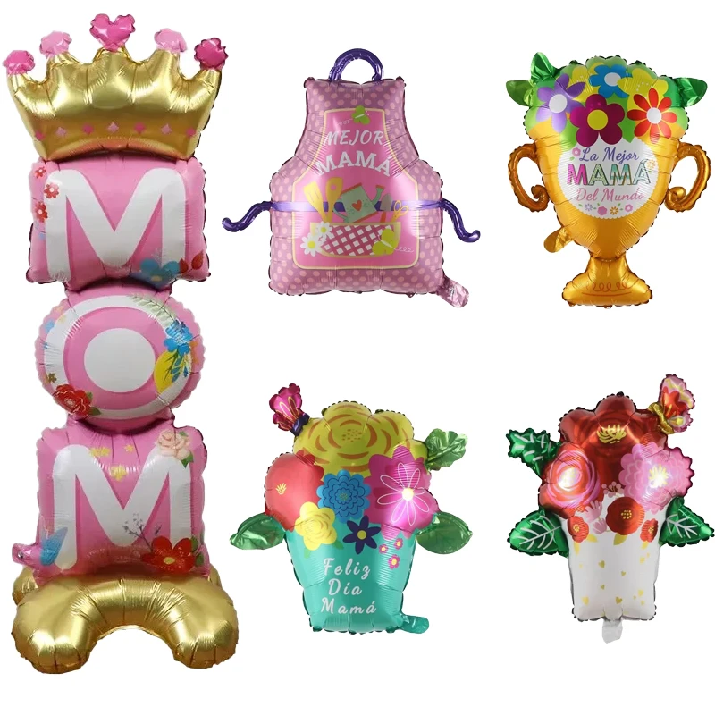 Mother's Day Decorations Balloons I Love You Mom Happy Mother's Day Aluminum Film Balloons Mothers Gifts