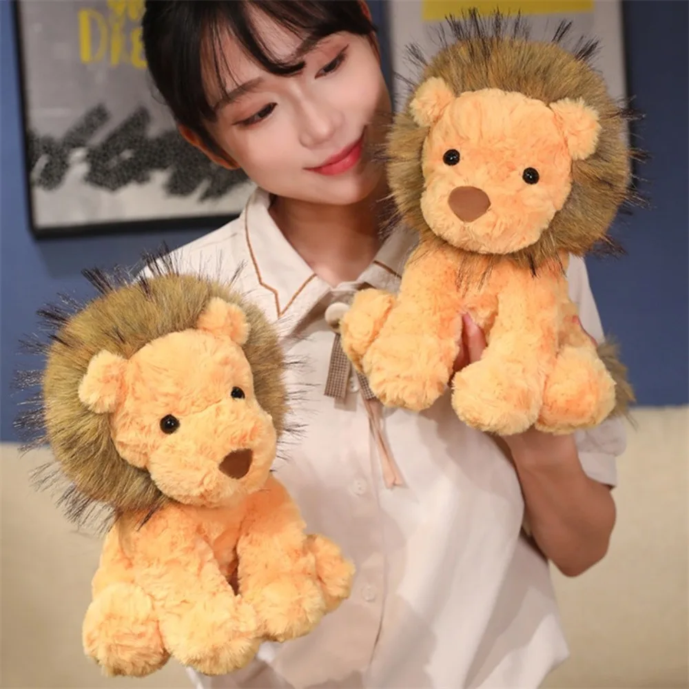 Creative Forest Lion Plush Doll Cartoon Simulation Animals Plush Toy Fluffy Soft Lion Fluffty Doll Birthday Gift