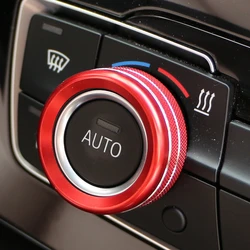 3Pcs Car Air Conditioning AC Knob Audio Volume Control Button Sticker Ring Cover for BMW X1 F48 2016 - 2021 Accessories