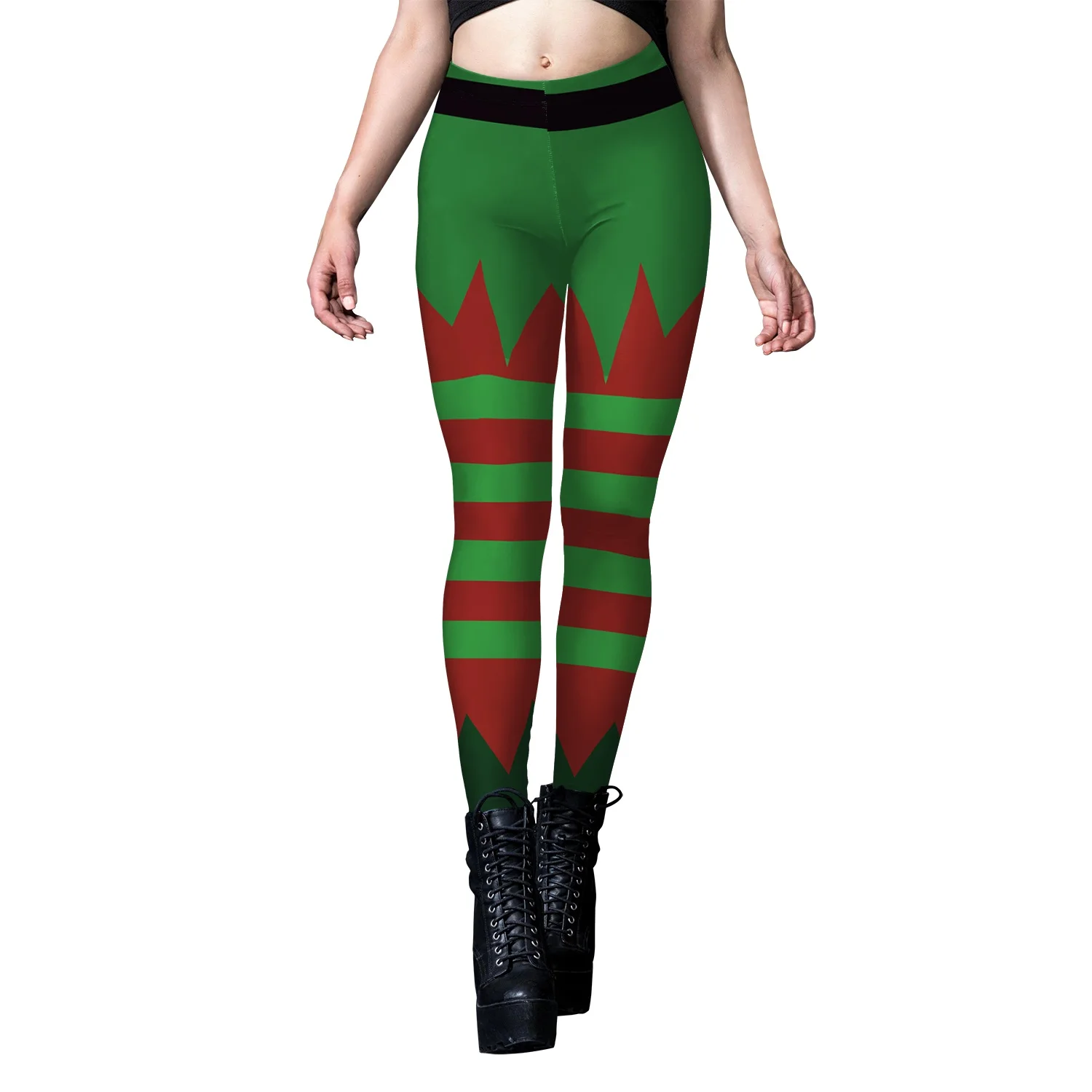 3D Kerstboom Print Dames Yogabroek Mode Creatieve Fitness Sport Elastische legging Outdoor Running Hoge taille broek
