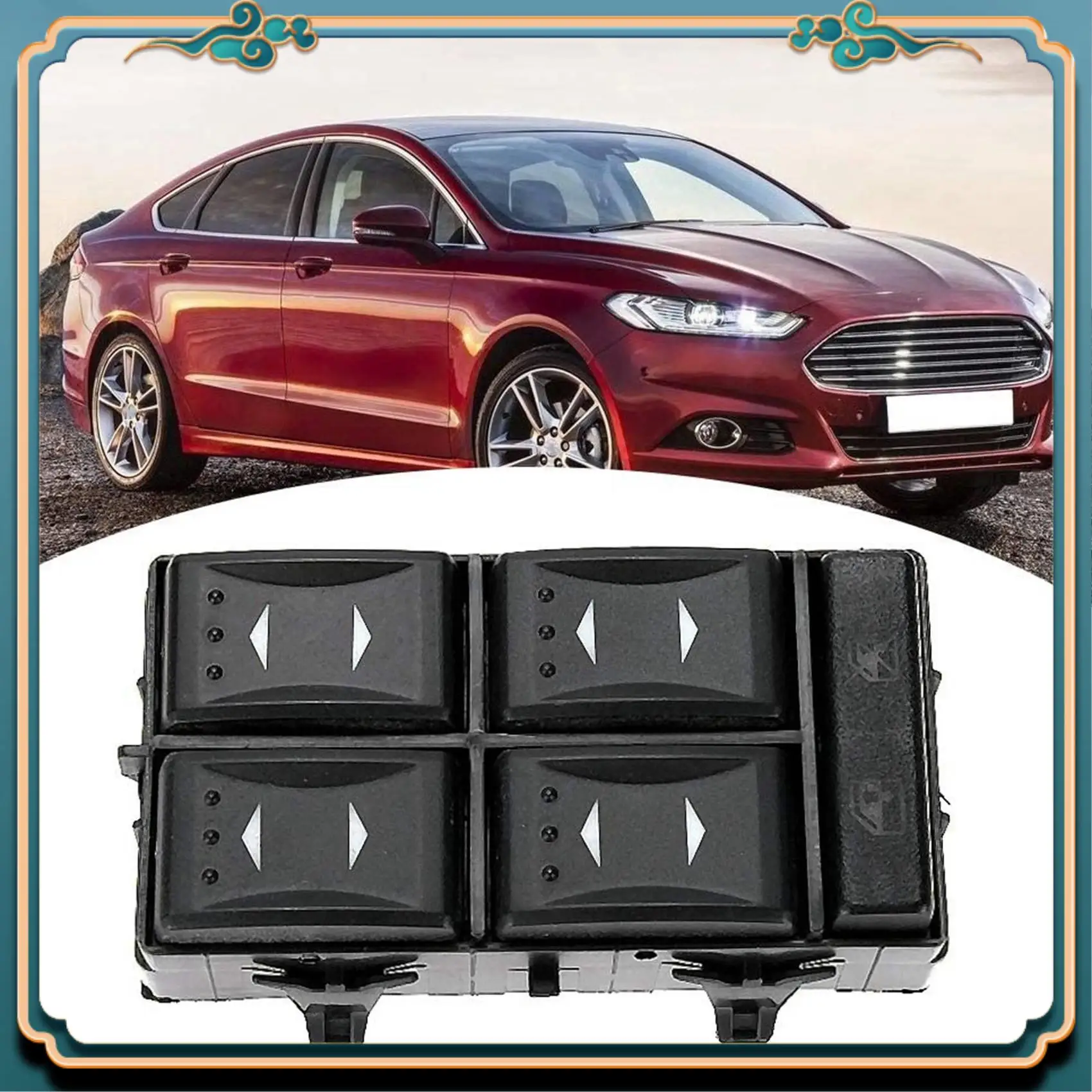 Latest New 3S7T-14A132-BA 3S7T14A132BA For Ford Mondeo MK3 2001-2007 Master Power Window Switch Button Car Accessories