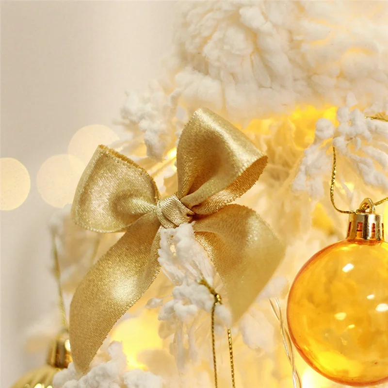 

G6-Small Desktop Christmas Tree Mini Xmas Tree Decoration Ornament With LED Glowing For 2024 Christmas Decorations