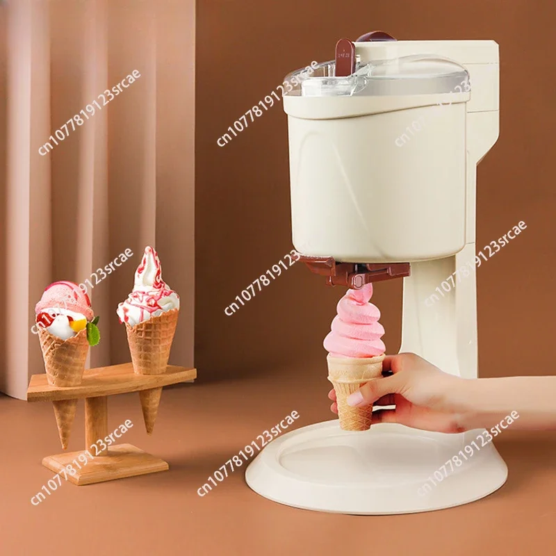 Household Electric Ice Cream Machine Automatic Ice-cream Cone Smoothie DIY Frozen Fruit Slush Icecream Sundae Making Machine EU