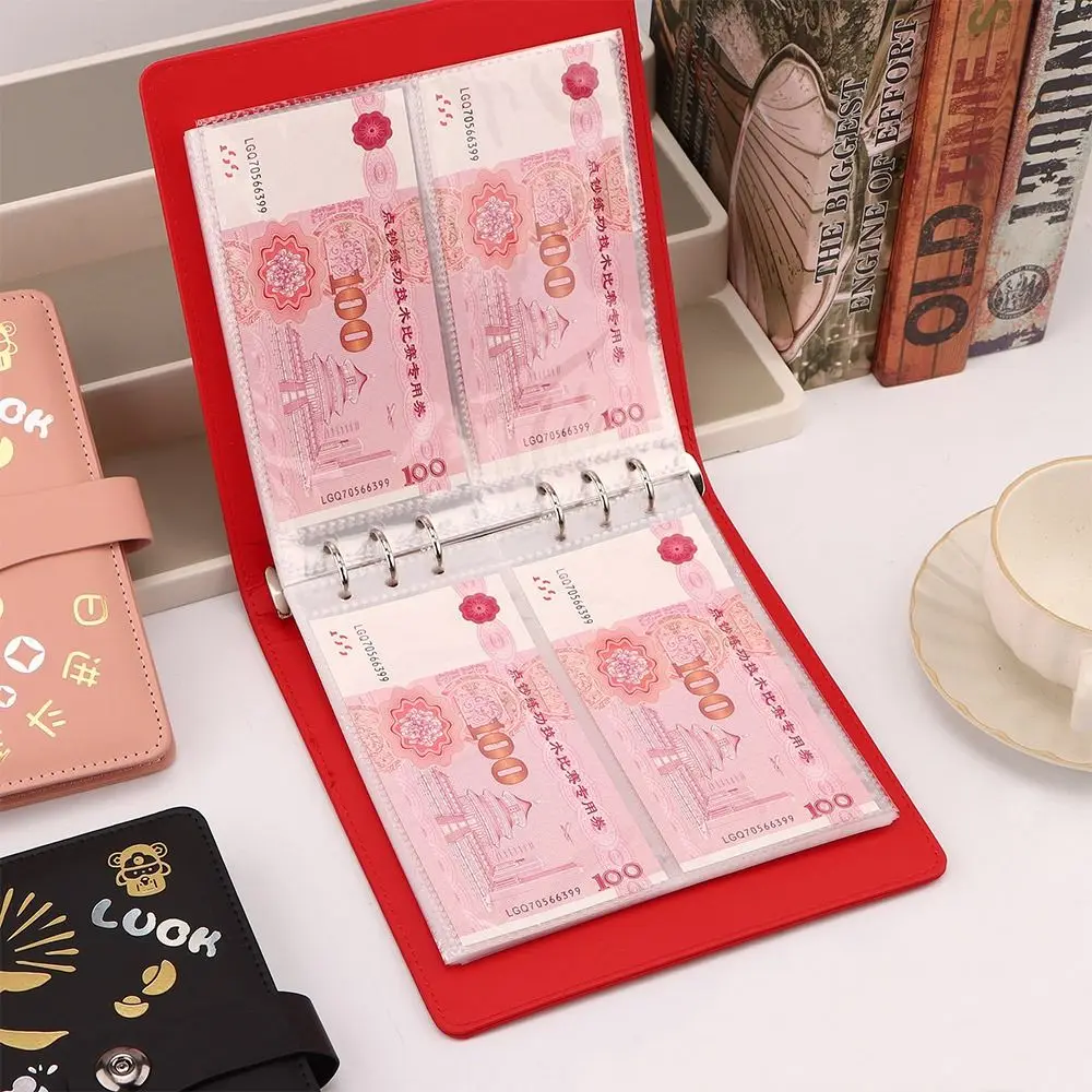 เก็บเงินได้มากมายในคืนเดียว ท้าทายออมเงิน 100 ซอง สมุดเก็บเงิน PU พกพาสะดวก กันน้ำ