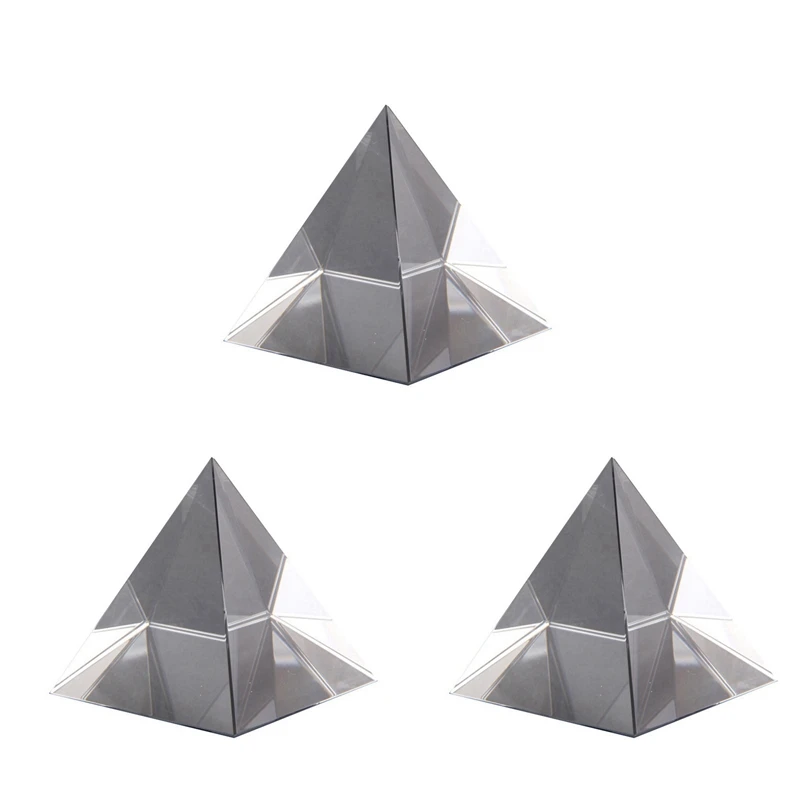 3X Prism Optical Glass Pyramid 40Mm High Rectangular Polyhedron Suitable For Teaching Experiments