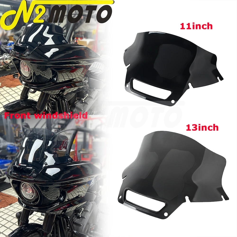 

Ветровой дефлектор для мотоцикла 11 "13" обтекатель лобового стекла, чехол для Harley Softail Low Rider ST FXLRST 2023 + FXRST 2022-24