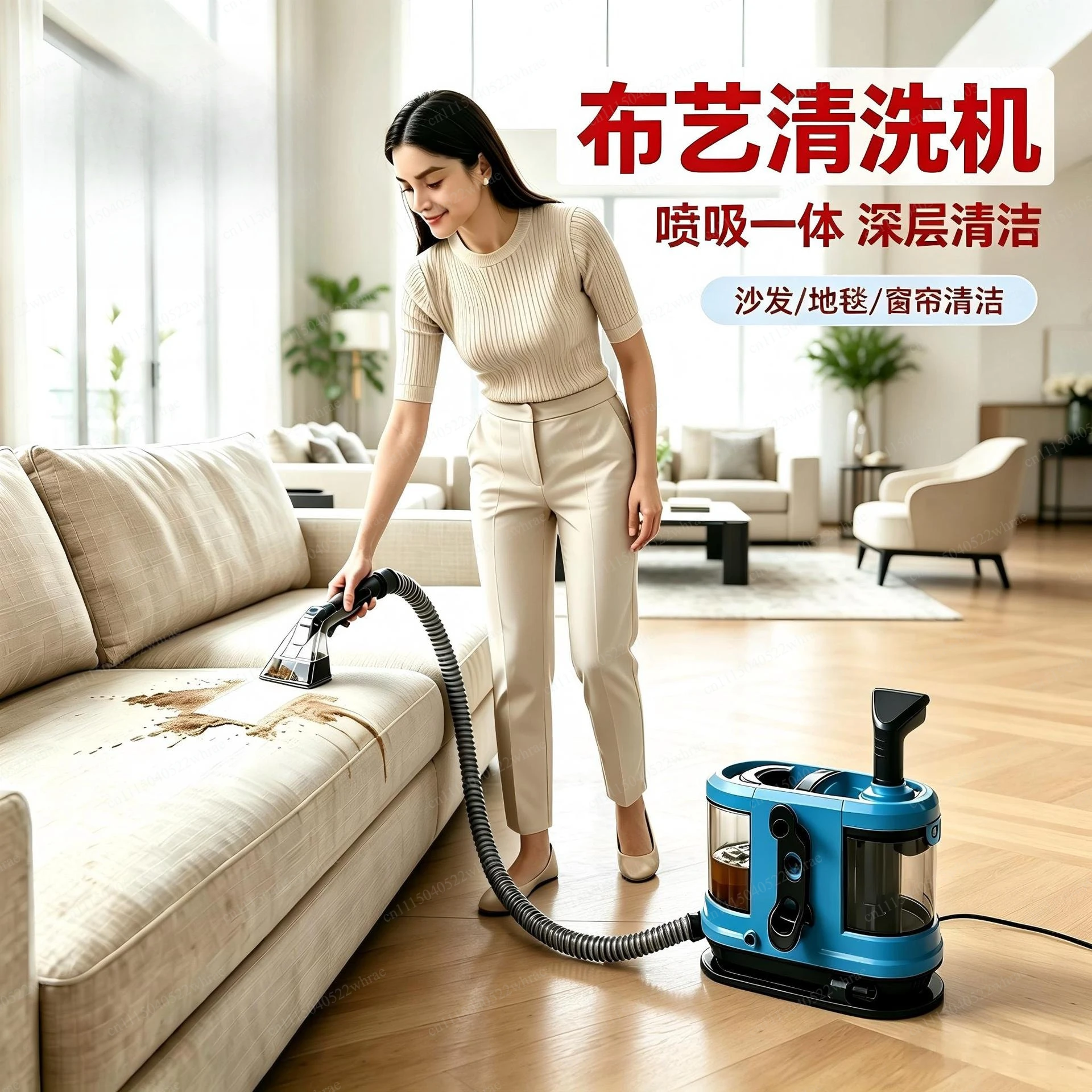 Fabric cleaning machine household spray suction integrated multi-functional sofa carpet car interior cleaning machine