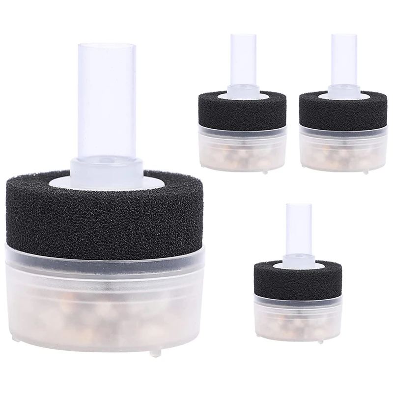 4 Pack Air Driven Bio Filter Sponge Aquarium Filter, Aqua Flow Sponge, Air Pump Driven, For Breeding Fish Shrimp Tank