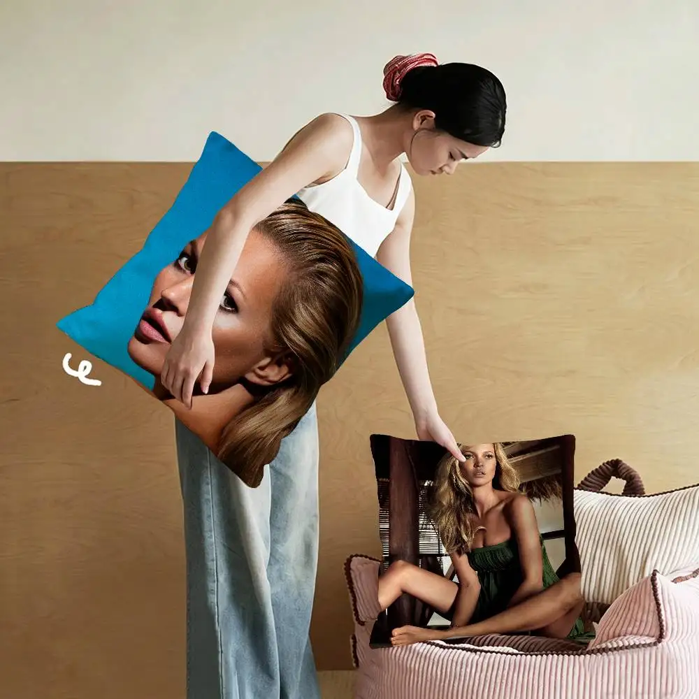 Kate Moss Model Cushion Cover Polyester Sofa Cushions Decorative Throw Pillows Home Decoration Pillowcover
