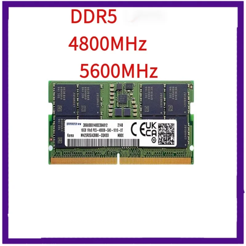 DDR5 RAM 8GB 16GB 32GB Latpop Memory 4800MHz 5600MHz UDIMM PC5 260pin for Notebook Ddr5 ram Memoria