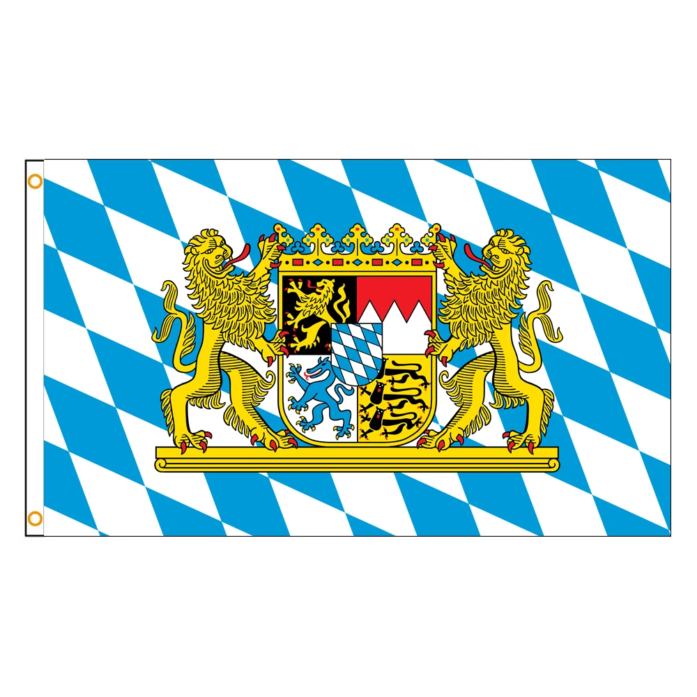3x5 Ft Bavaria Bayern Flag Vivid Color and Fade proof a State of Germany Flags Polyester with Brass Grommets