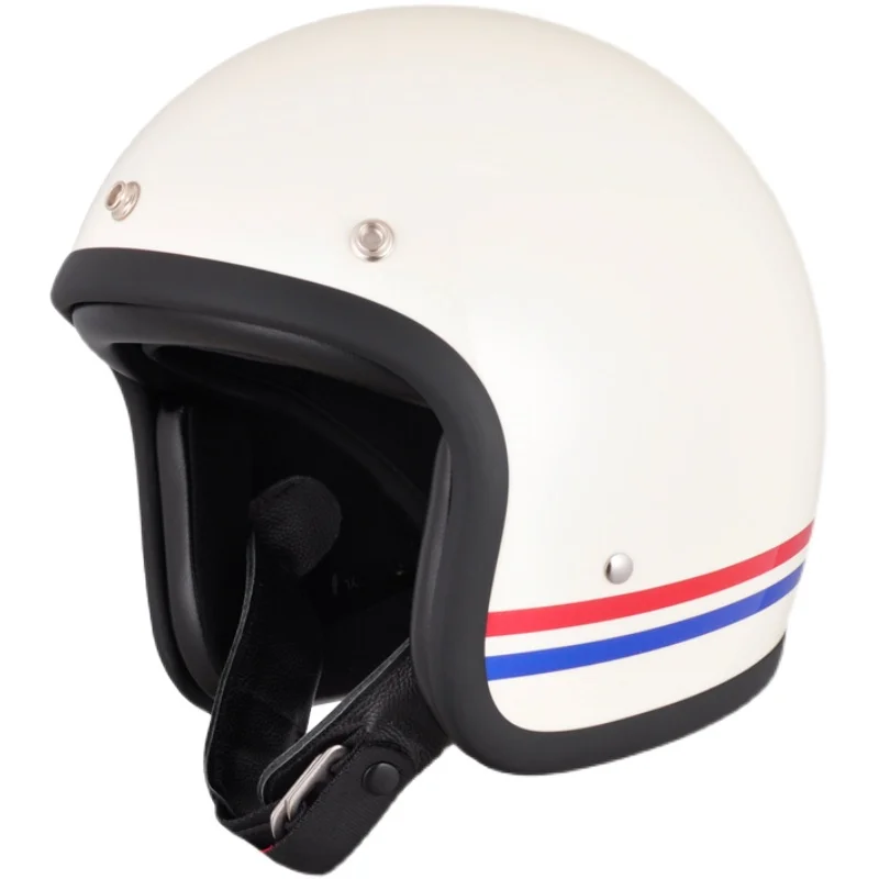 High quality fiberglass classic retro 3/4 open helmet, For Harley Davidson and Cruising Motorcycle Protective Helmets,Capacete