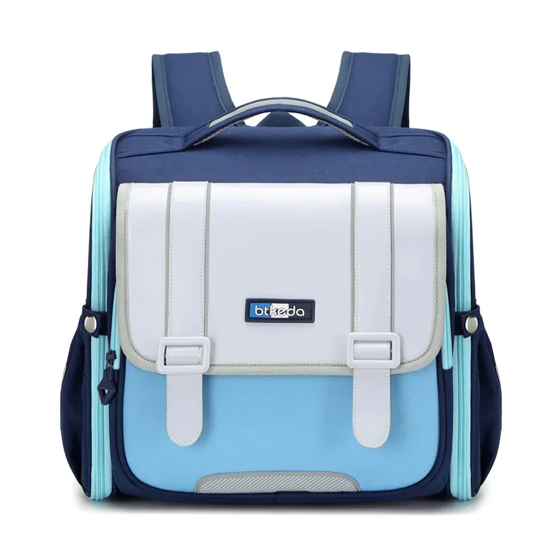 

Children's Backpack Space Orthopedic Primary School Book Bag Horizontal Version British Style Large Capacity Schoolbag for Kids