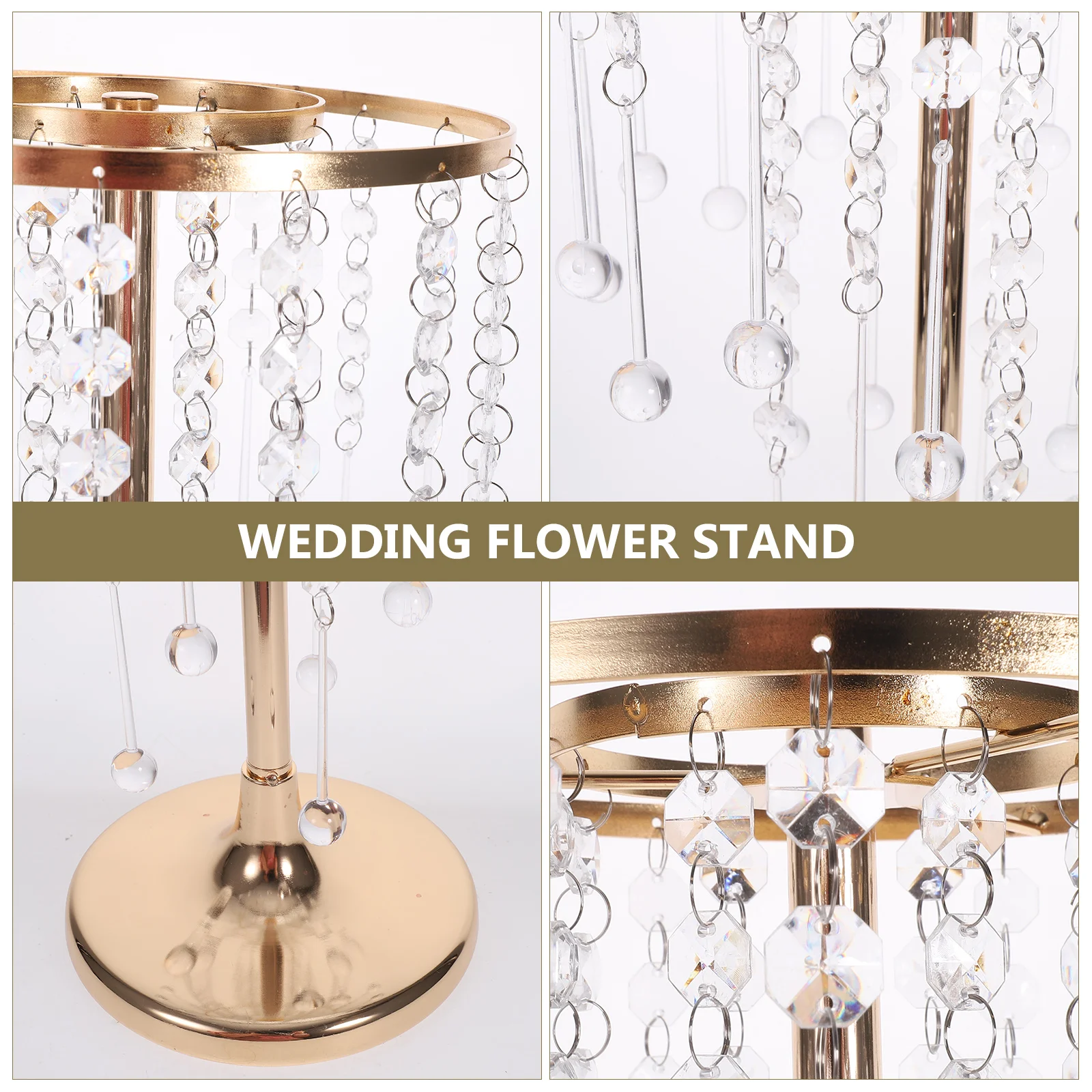 

Wedding Centerpiece Table Decoration Crystal Chandelier Metal Flower Stand for Tables Centerpieces Wedding Decorations Reception