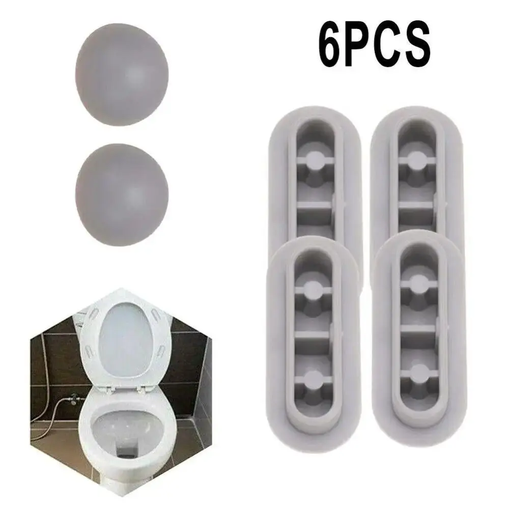 Amortecedor do assento sanitário, Acessórios de tampa do vaso sanitário, Amortecedor, Junta antiderrapante, Kits de elevação do assento, Tampa superior, 3 conjuntos, 6pcs por conjunto