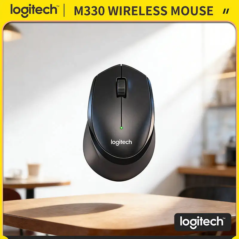 

Logitech M330 Silent Wireless Mouse Portable 2.4G USB Receiver Comfort Grip Quiet Clicks for Laptop PC Mac Travel