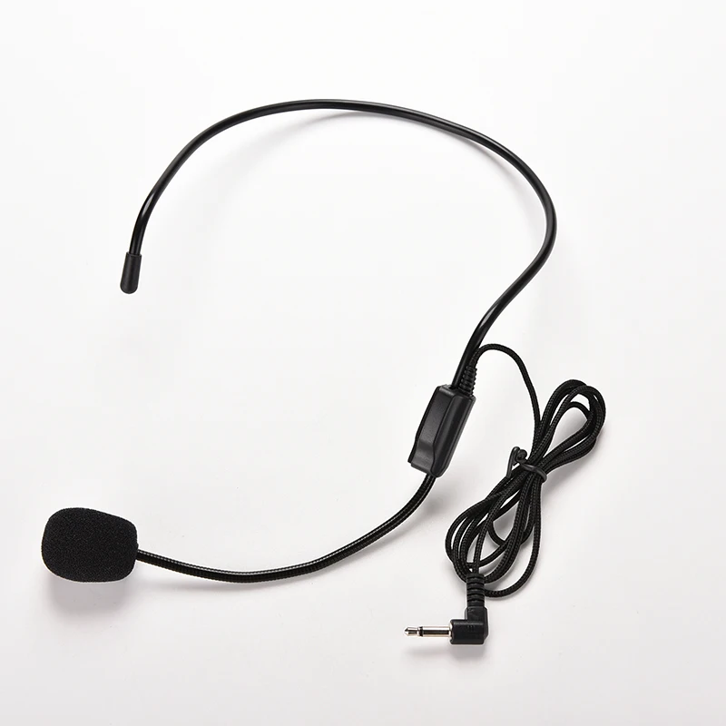 Micrófono con cable para voz, conector de 3,5mm, 1 unidad, para amplificador de voz, altavoz, longitud del cable: 100cm