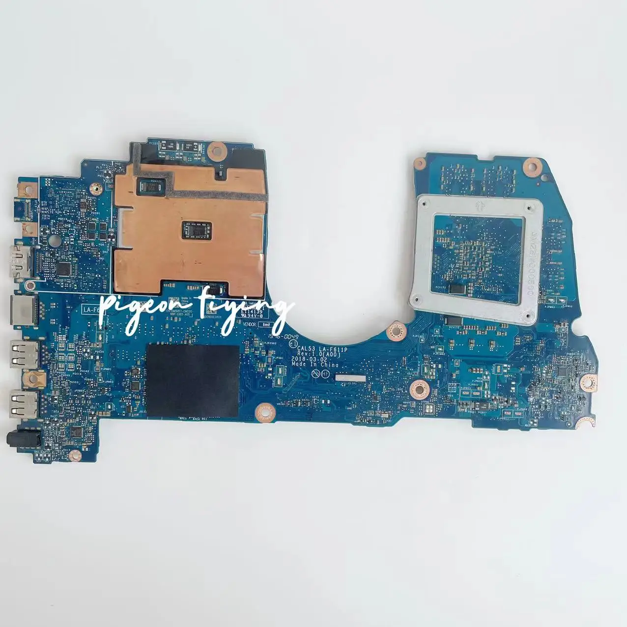 CAL53 LA-F611P For Inspiron G3 3579 3779 Laptop Motherboard CPU: I5-8300H I7-8750H GPU:N17P-G1-A1 GTX1050 / GTX1050Ti 4GB Test