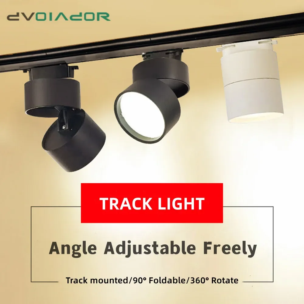 Led Track Light Aluminum Spot light Track Rail Light lamps Foldable and 360° Rotatable Ceiling Lighting For Kitchen Bedroom