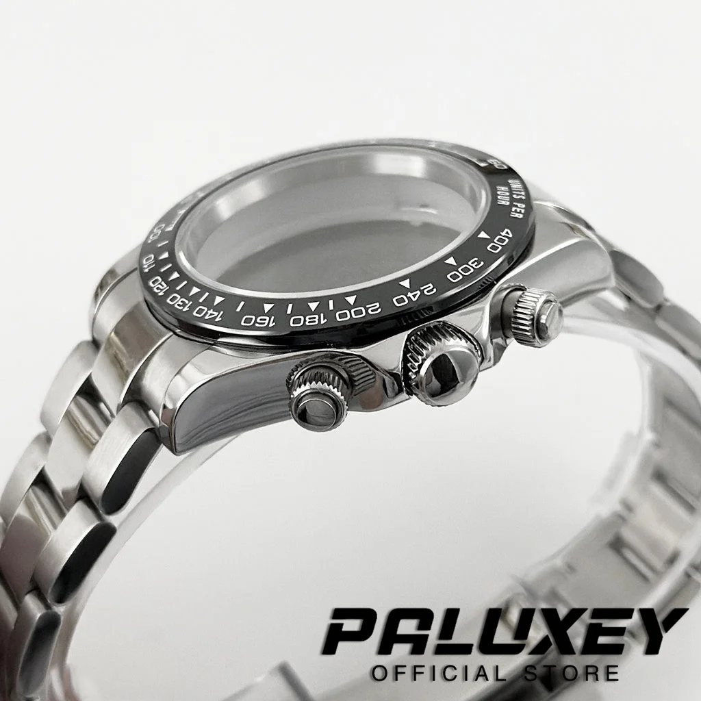 VK63 ساعة حافظة ساعة اكسسوارات الفولاذ المقاوم للصدأ الياقوت كريستال مقاوم للماء حافظة VK63A VK64 حركة دايتونا مع سوار