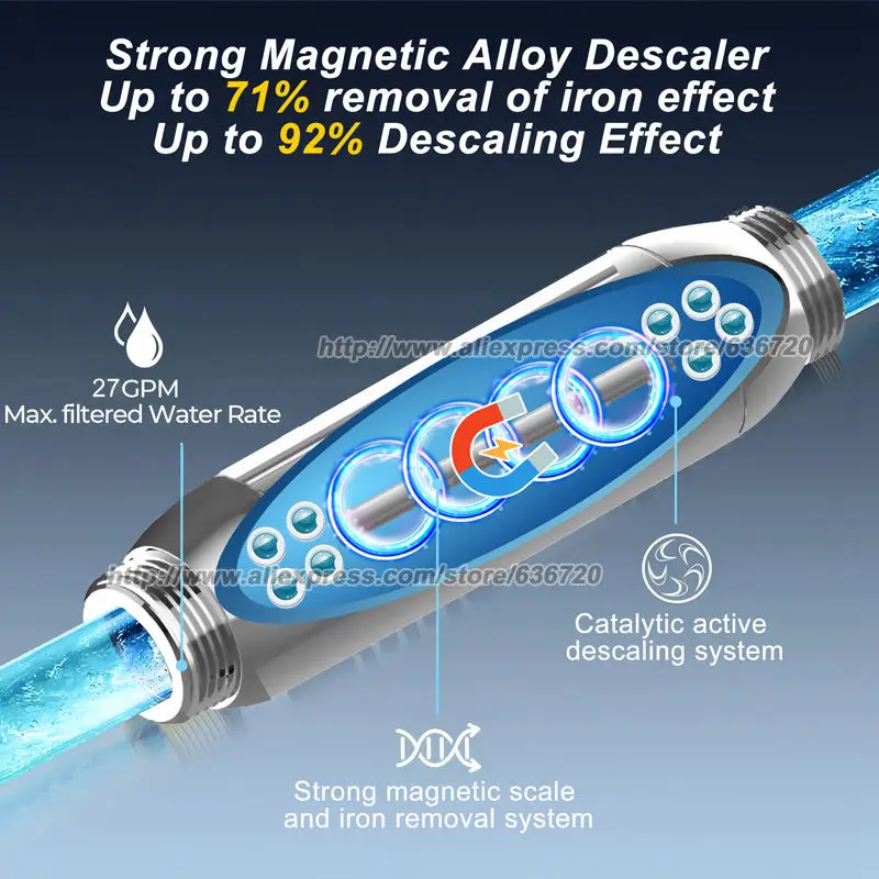 نظام تثبيط مقياس إزالة الترسبات المائي للمنزل بالكامل WS200، تدفق كبير مضاد للتآكل الكلاسيكي والمياه الصلبة