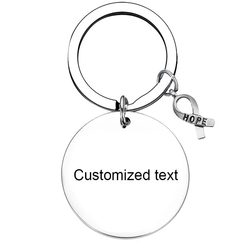 Personalized Custom Keychain Breast Cancer Gifts Key Chain Ring Cancer Awareness, Cancer Gift Encouragement Gifts