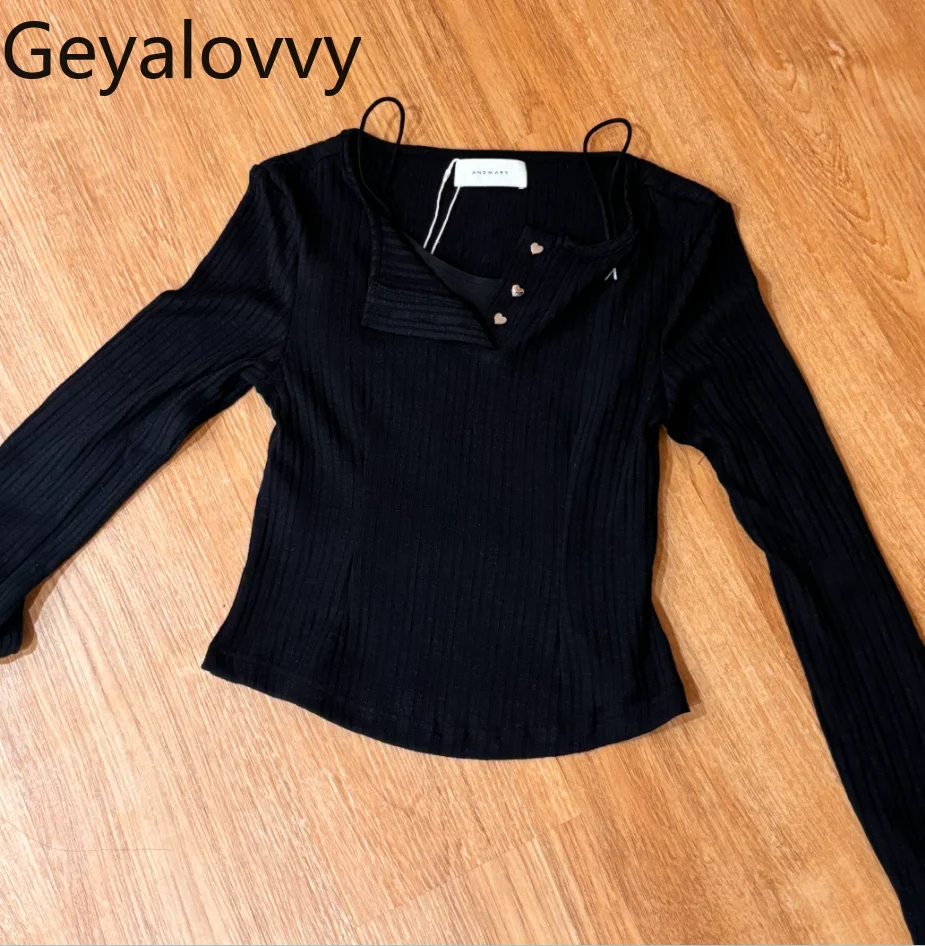 

Spring Autumn Japanese Style Sweet Fashion Casual Knitted Pullover Embroider Outwear Bell Sleeve Silm Long Sleeve Tops for Women