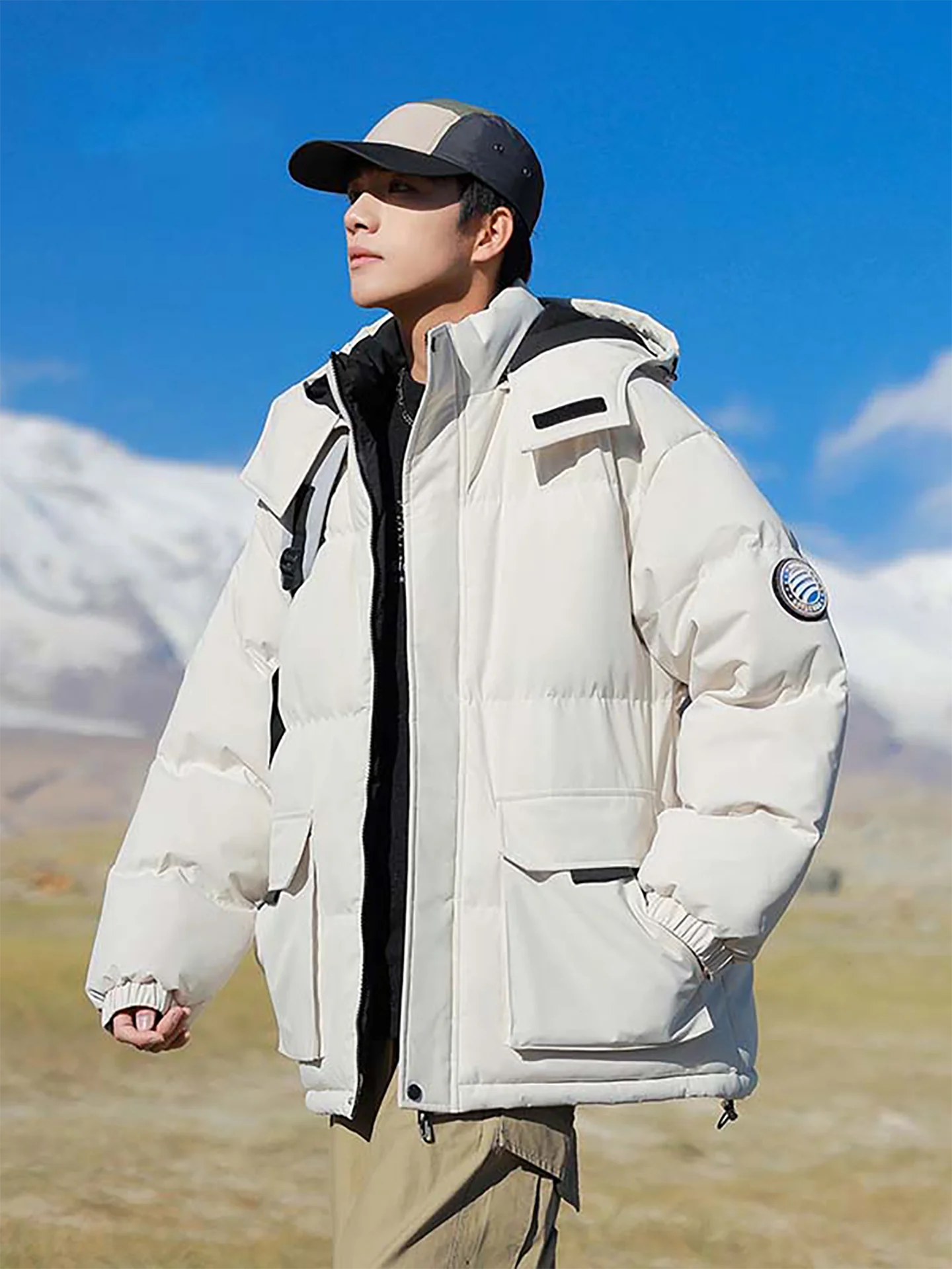 

Зимняя утепленная хлопковая куртка TUCANO с капюшоном для мужчин, свободного кроя, новая модель, рабочая одежда, универсальная, морозостойкая, хлопковое пальто