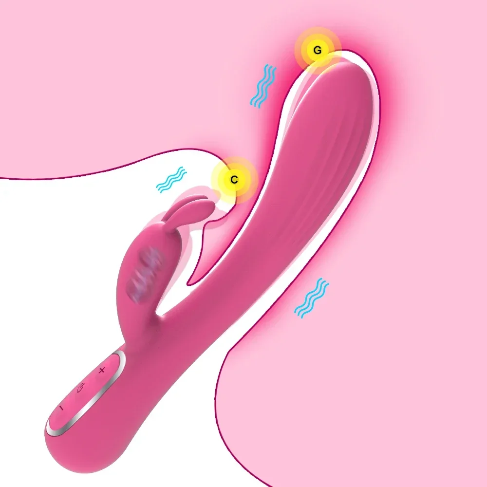 Dual Rabbit Vibrator Sex Toy 3in1 Dildo 7 Vibration Vibrators G Spot Clitoris Stimulator Silent Dildos Adult Toys for Women 18+